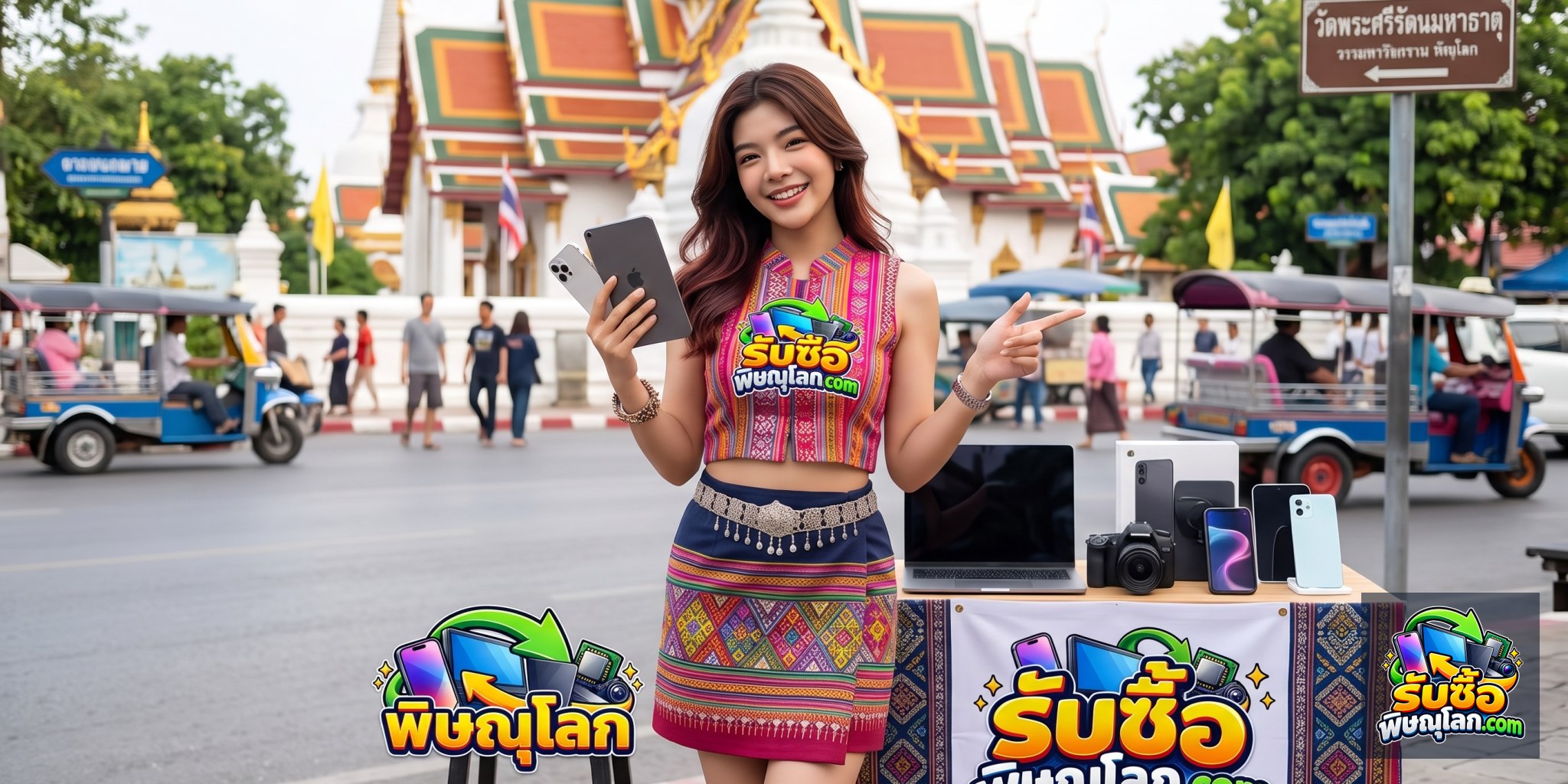 ภาพหน้าจอคอมพิวเตอร์ จอ lenovo สภาพสวย ตั้งอยู่บนโต๊ะทำงานพร้อมสายเชื่อมต่อและขาตั้งที่สมบูรณ์